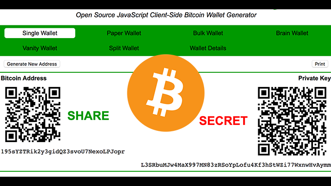 bitcoin address generator javascript